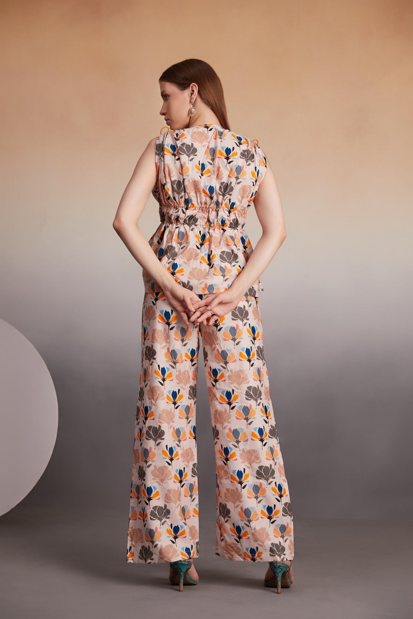 Floral Printed Sleeveless Co-Ord Set