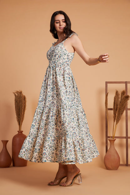 Floral Tiered Maxi Dress