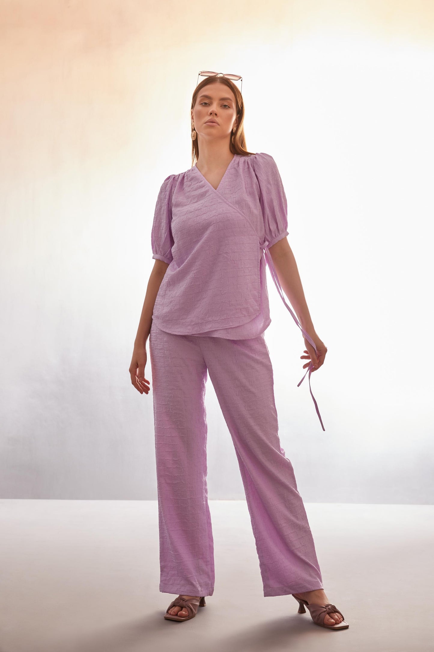 Textured Wrap-Style Co-Ord Set