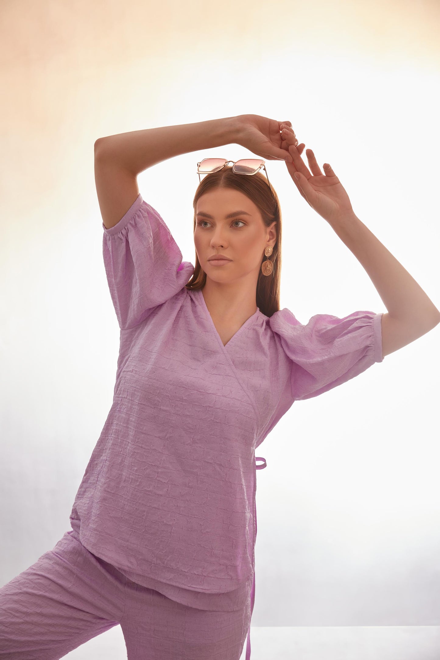 Textured Wrap-Style Co-Ord Set