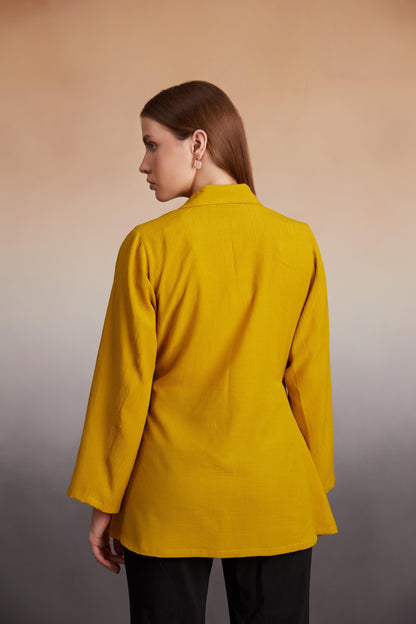 Mustard Wrap Tie-Top